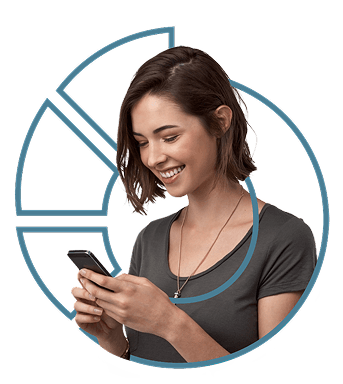 Mulher usando smartphone
